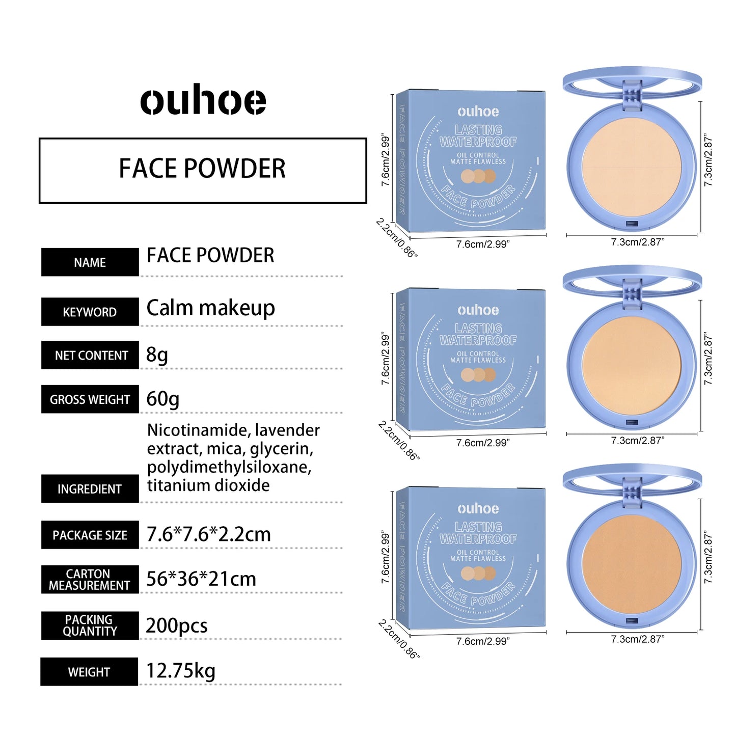 Face Loose Powder Quicksand Setting Spray Freshing Foundation Matte Oil Control Lasting Waterproof Makeup Facial Setting Powder
