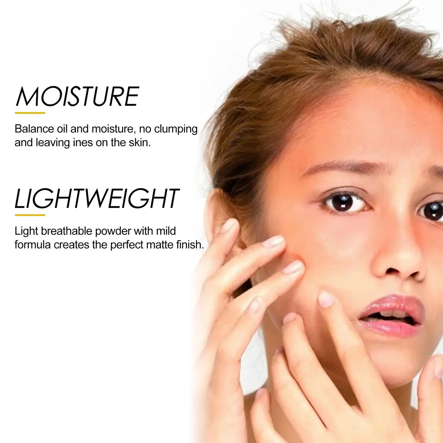 Eelhoe 8g Spf50 Sunscreen Loose Powder Makeup Setting Matte Face Waterproof Invisible Pores Lasting Sunblock Setting Powder