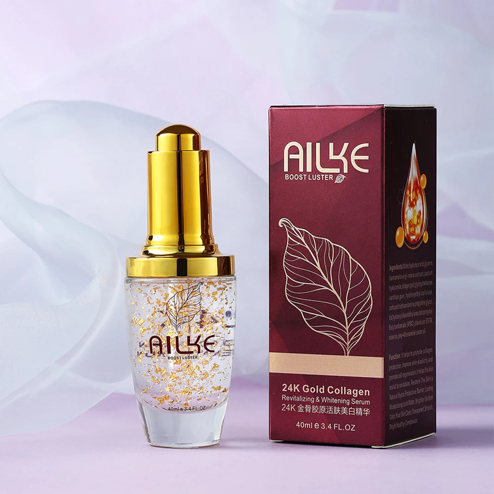 AILKE 24K gold facial essence glycerin liquid toner face skin cream whitening vitamin c brightening moisturizing beauty sets