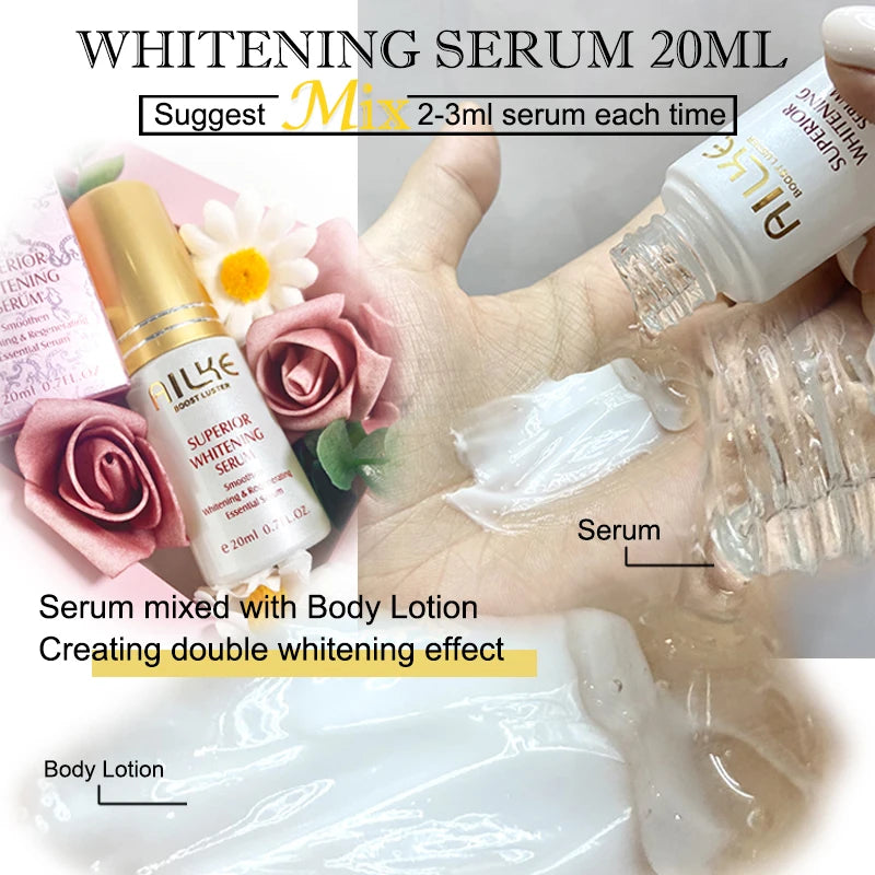 AILKE Whitening Moisturizing Anti-Freckle Body Lotion, Suitable For Face And Body, Glutathione Korean Women's Skin Care Products
