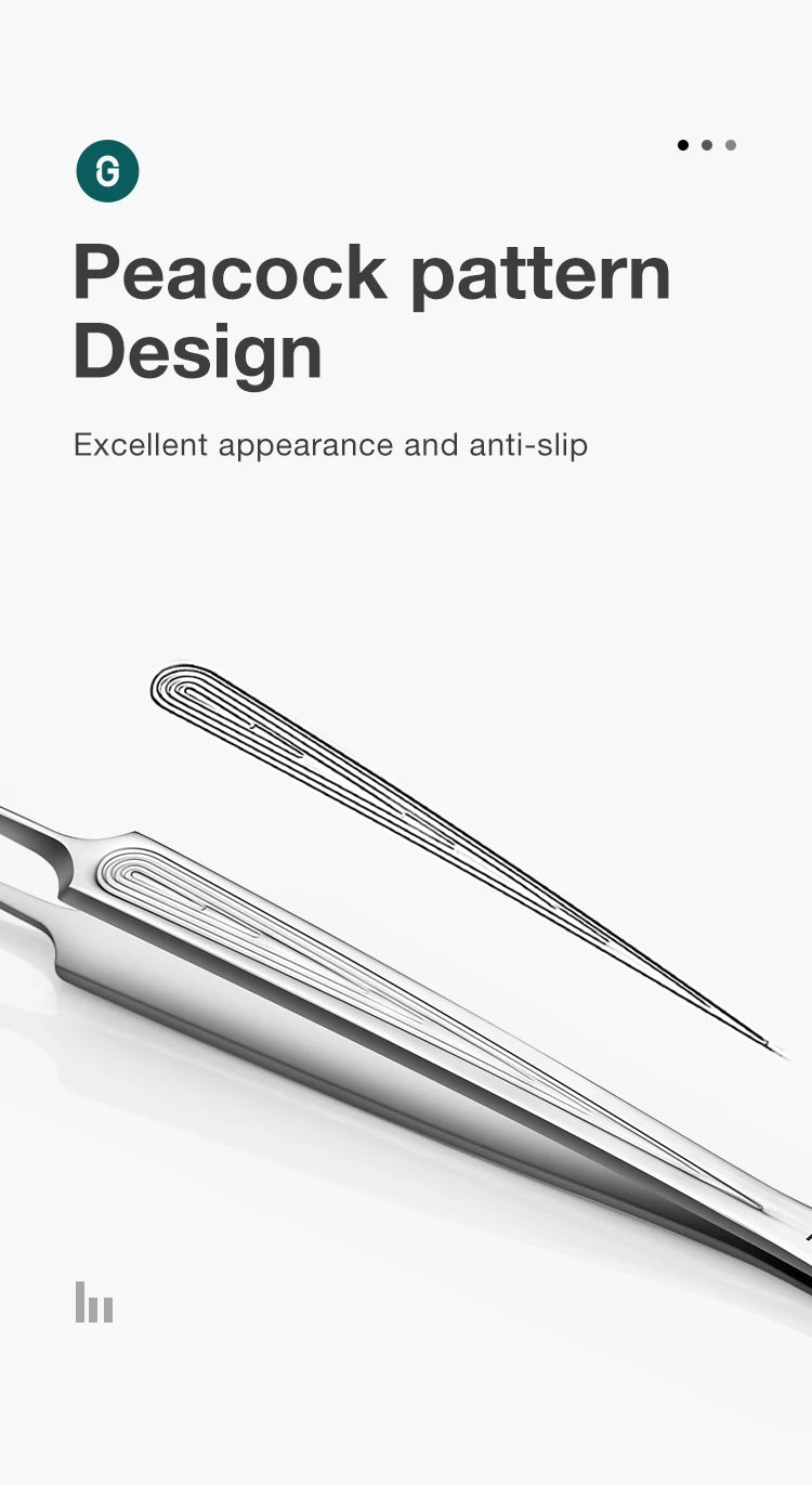 MR.GREEN Ingrown Hair Tweezers Needle Nose Pointed Tips