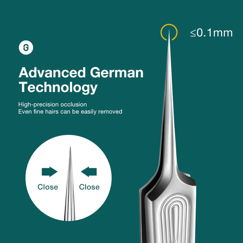 MR.GREEN Ingrown Hair Tweezers Needle Nose Pointed Tips