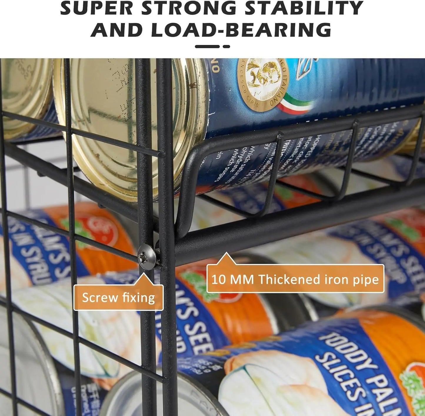 2-Pack Stackable Can Rack Organizer, Can Storage for Kitchen Pantry Cabinet, Can Holders for Food