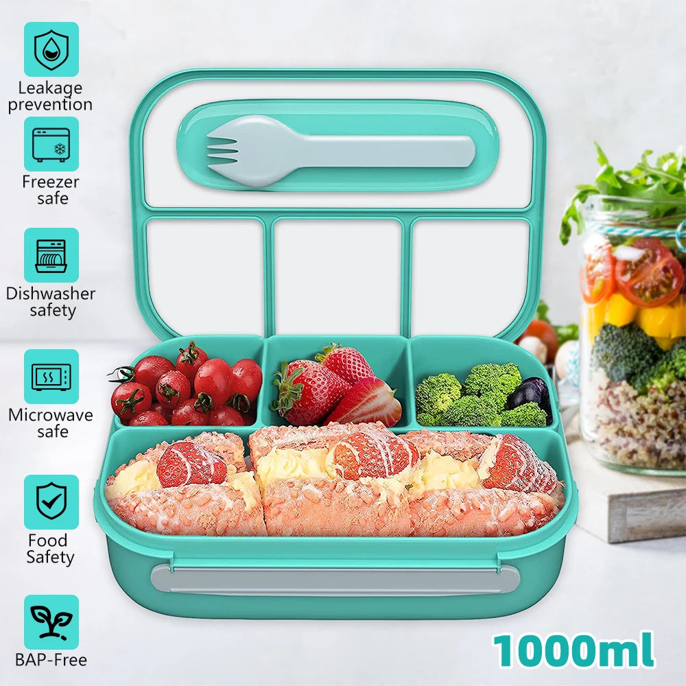 1L Plastic Electric Lunch Box Food Warmer Portable Heater for Car Or Home - Leak Proof Lunch Heating Microwave Food Containers