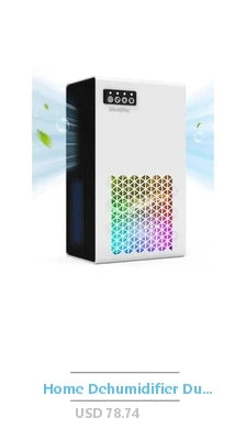 Compact 85oz Dehumidifier Bathroom Bedroom RV Kitchen Quiet Auto Shut Off Night Light