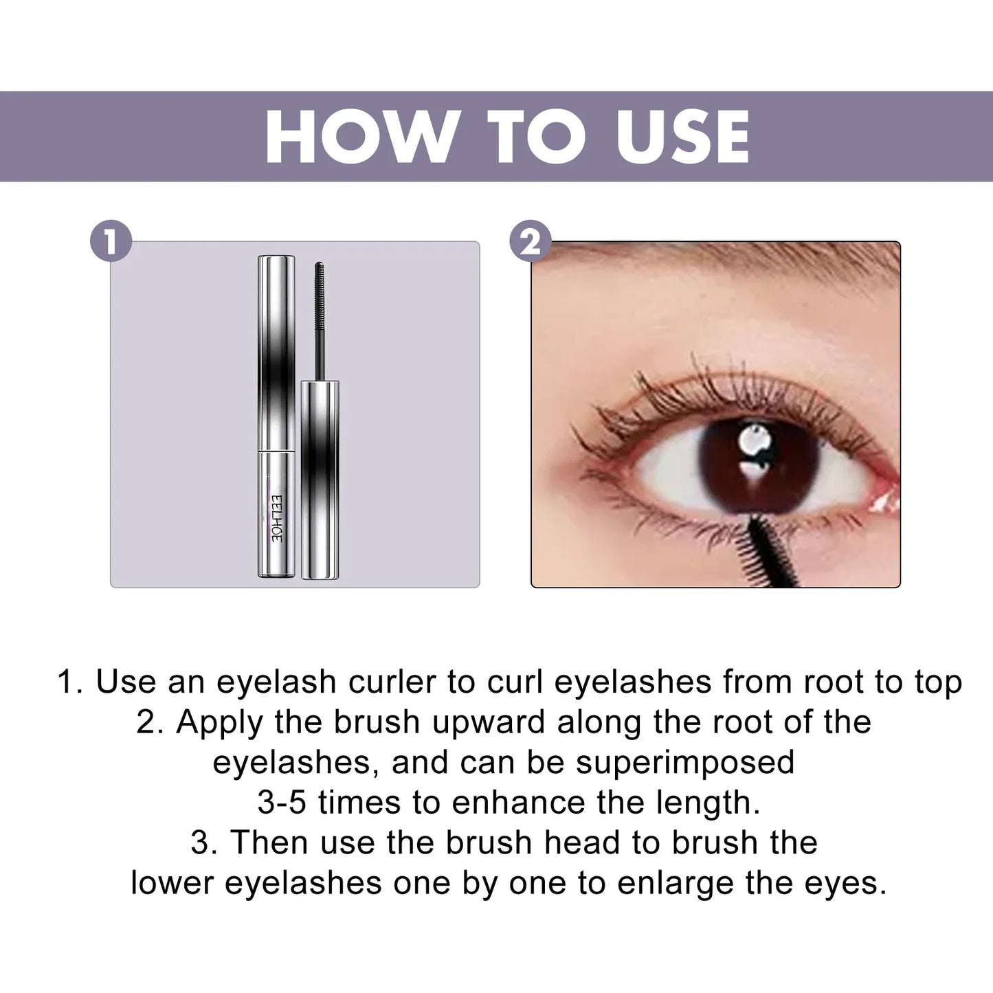 Mascara Waterproof Makeup Products Lengthening Lash Eyelash Lash Extension Longlasting Makeup Korean Makeup Tools & Accessories