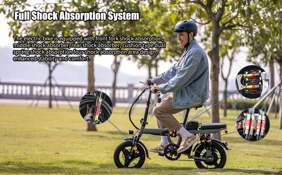 Electric Bike for Adults, 48V 15AH Removable Battery,20MPH 35Miles 500W Brushless Motor Commuting Ebikes for Women Men