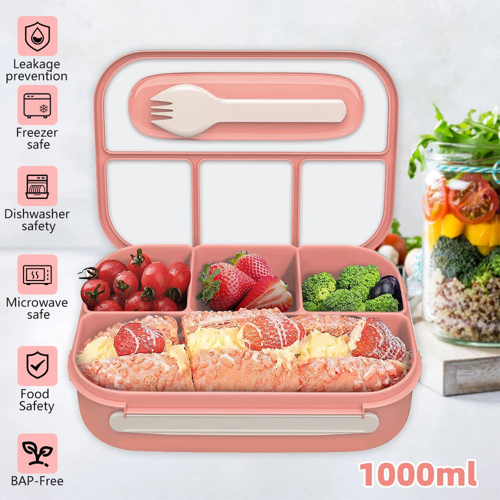 1L Plastic Electric Lunch Box Food Warmer Portable Heater for Car Or Home - Leak Proof Lunch Heating Microwave Food Containers