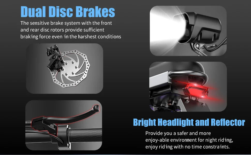 Electric Bike for Adults, 48V 15AH Removable Battery,20MPH 35Miles 500W Brushless Motor Commuting Ebikes for Women Men