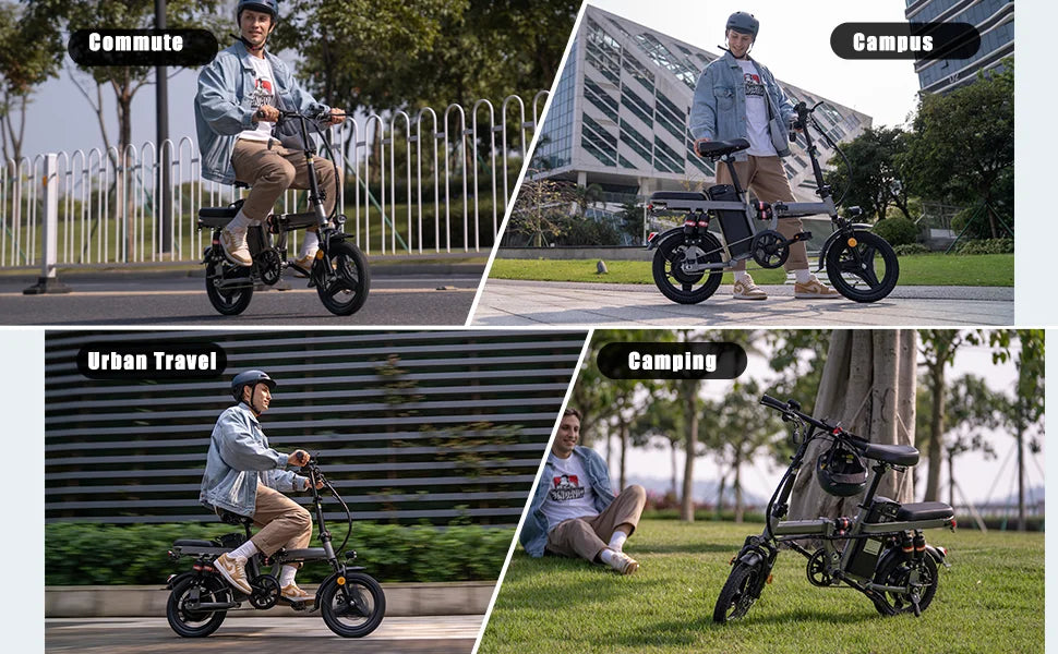 Electric Bike for Adults, 48V 15AH Removable Battery,20MPH 35Miles 500W Brushless Motor Commuting Ebikes for Women Men