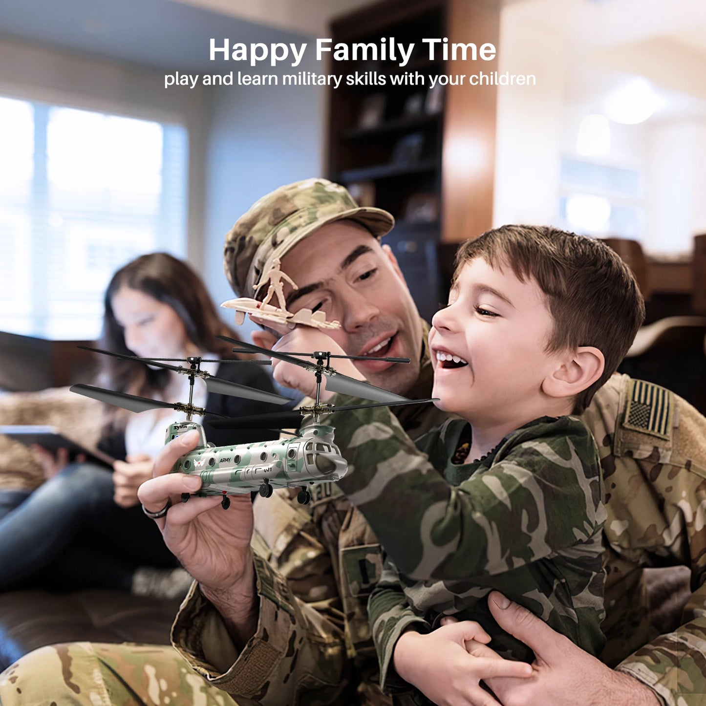 SYMA RC Helicopter Toy, Remote Control Helicopter Q21 Aircraft with Altitude Hold, One Key Take Off/Landing, CH-47 Chinook Toys