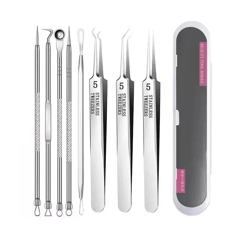 1/3/8PCS Stainless Steel Acne Clip Cell Clip Blackhead Clips Acne Remover Acne Needle Pore Cleaner Beauty Salon Skin Care Tools