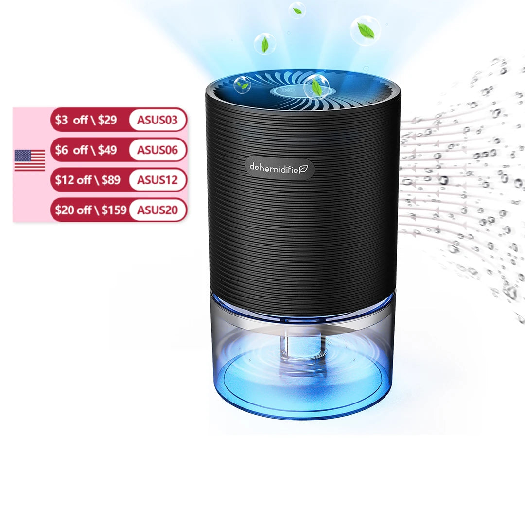Efficient 25oz Ultra-Quiet Dehumidifier withAuto-Off - Energy Saving,Compact Design for Home, Bedroom, Bathroom,Closet & Office