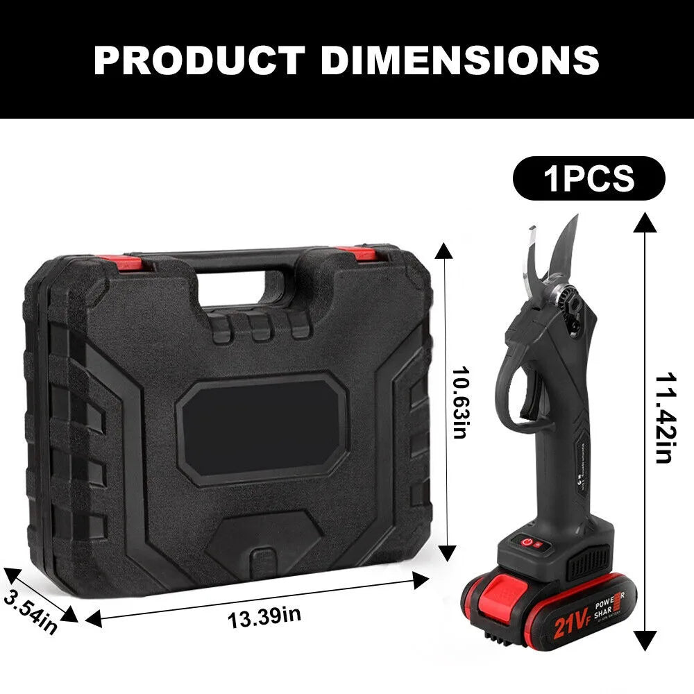21V 50w Cordless Electric Branch Scissors 35mm Pruning Shear 2*7500mA Lithium Rechargeable Garden Cutter Tool Fruit Tree Trimmer