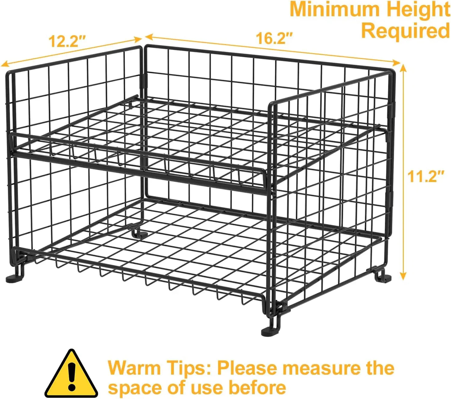 2-Pack Stackable Can Rack Organizer, Can Storage for Kitchen Pantry Cabinet, Can Holders for Food