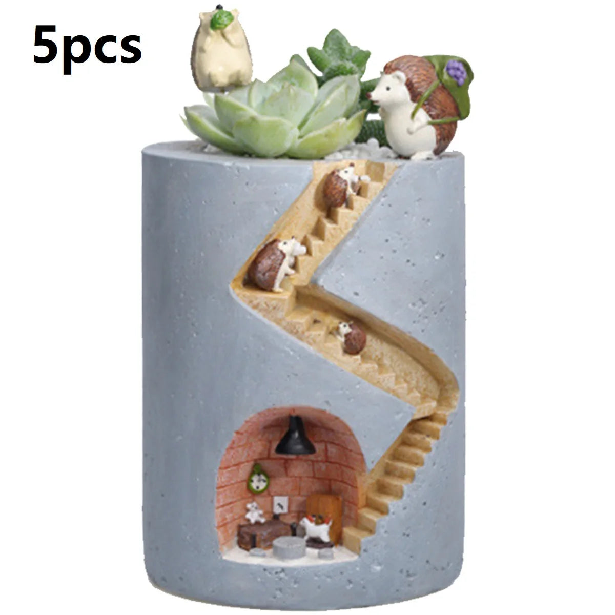 1/5pcs Creative Animal Resin Flower Pot Planter Rabbit Hedgehog Decorative Pot Desktop Ornament Plants Pot for Garden
Home Decor
