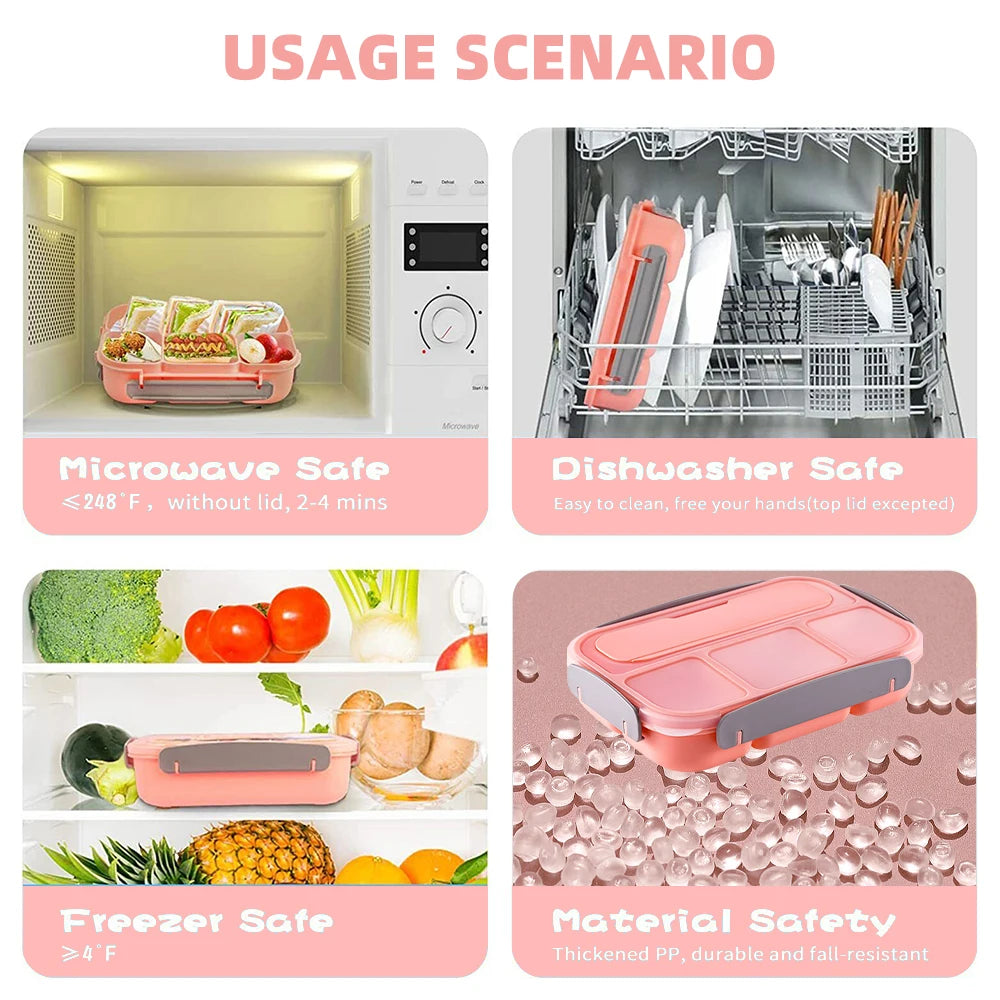 1L Plastic Electric Lunch Box Food Warmer Portable Heater for Car Or Home - Leak Proof Lunch Heating Microwave Food Containers
