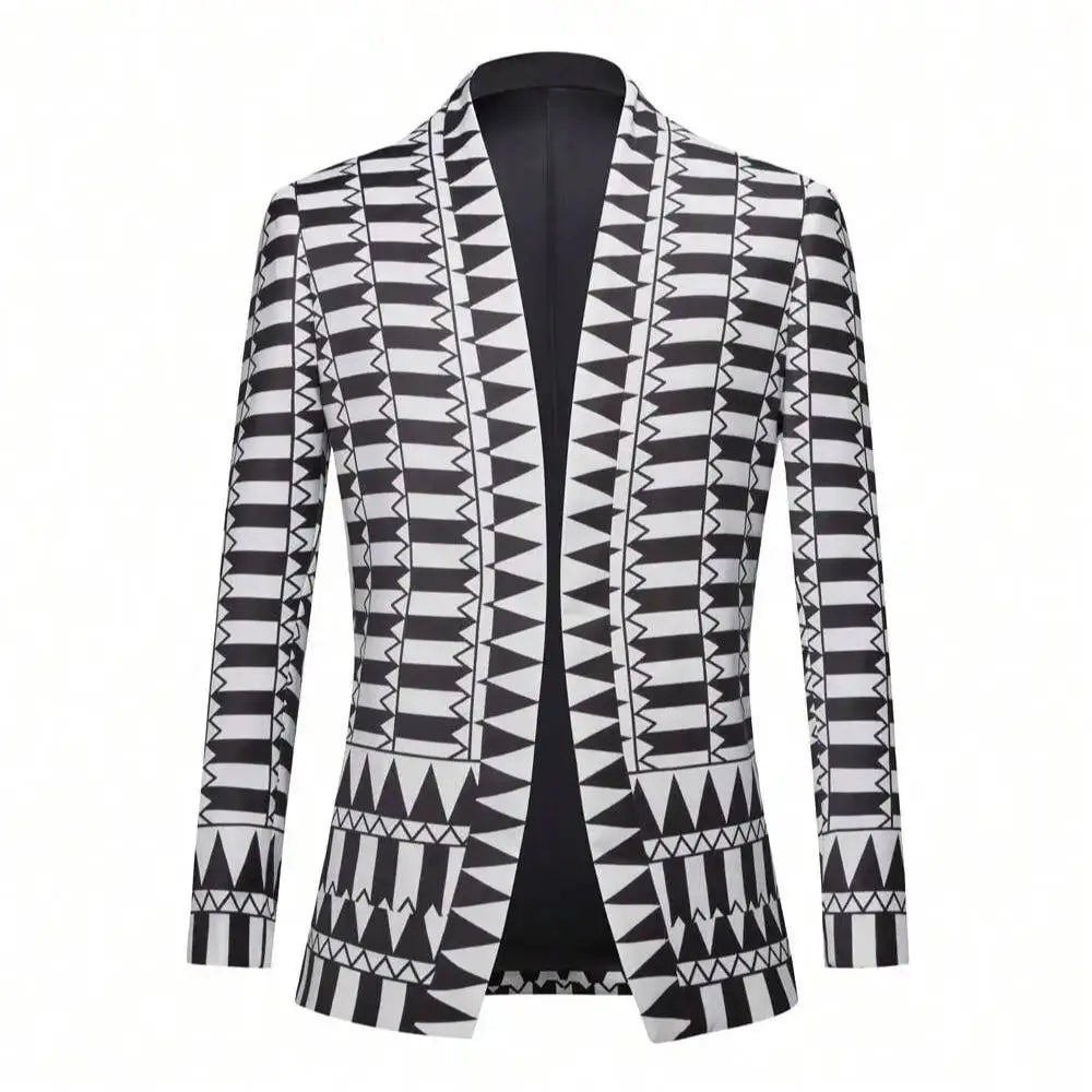 Blazer for Men Notched Jacket Casual Business Jackets Sports Coats Slim Fit Plus Size Blazer