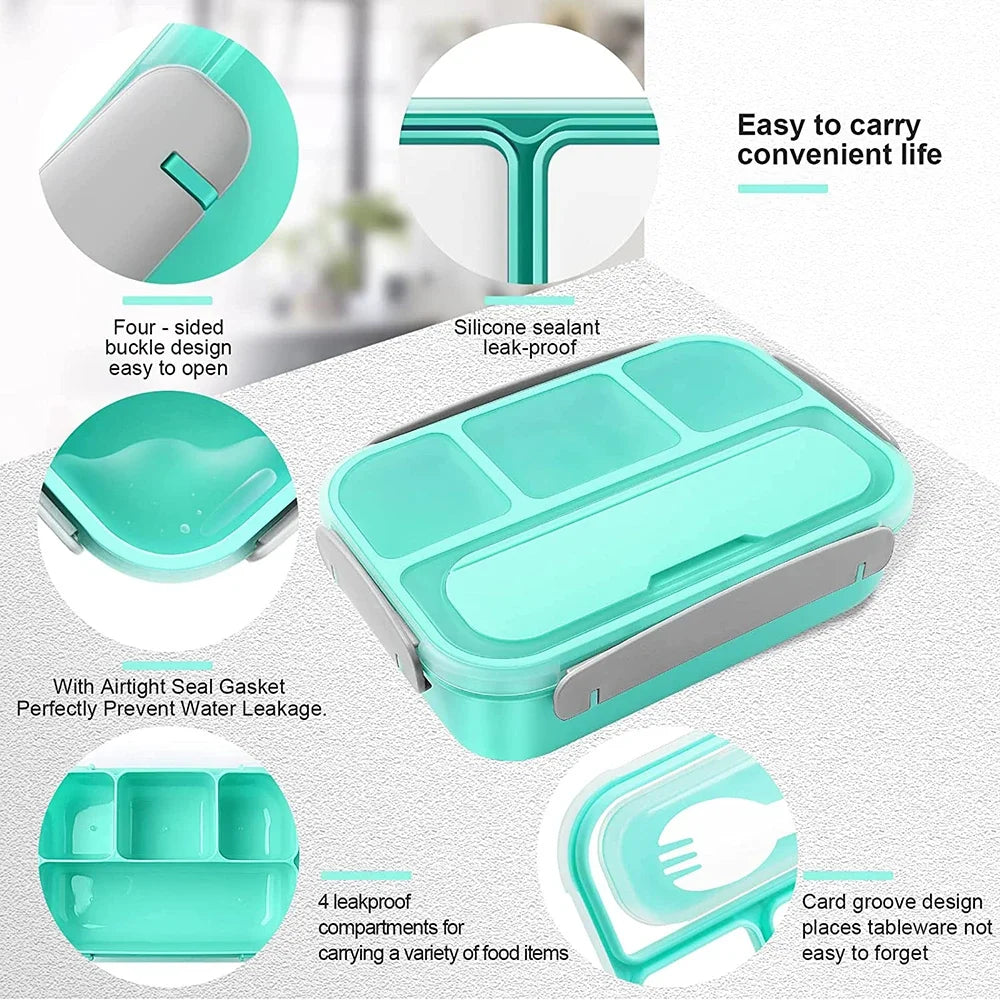 1L Plastic Electric Lunch Box Food Warmer Portable Heater for Car Or Home - Leak Proof Lunch Heating Microwave Food Containers