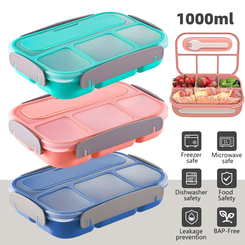 1L Plastic Electric Lunch Box Food Warmer Portable Heater for Car Or Home - Leak Proof Lunch Heating Microwave Food Containers
