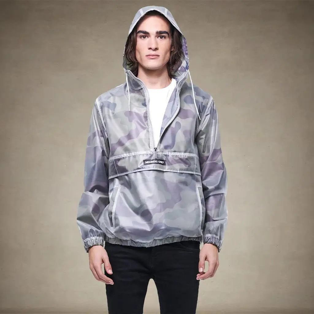 Members Only | Men's Printed Camo + Translucent Layering Jacket
