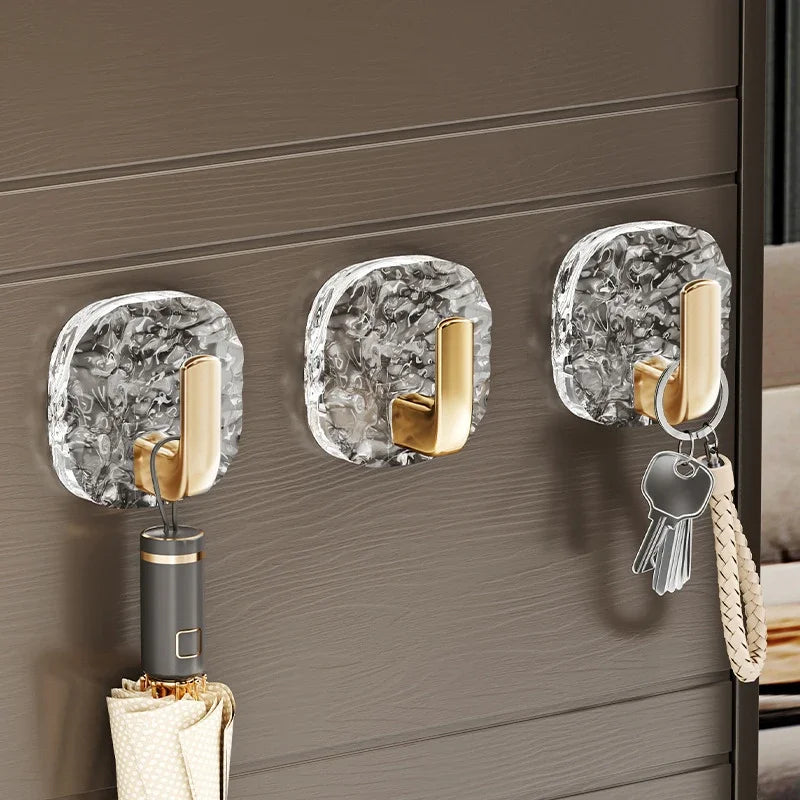 1/4PCS Self-adhesive Wall Hooks Acrylic Bathroom Hooks for Hanging Waterproof Adhesive Hook Towel Holder Home Accessories Hanger