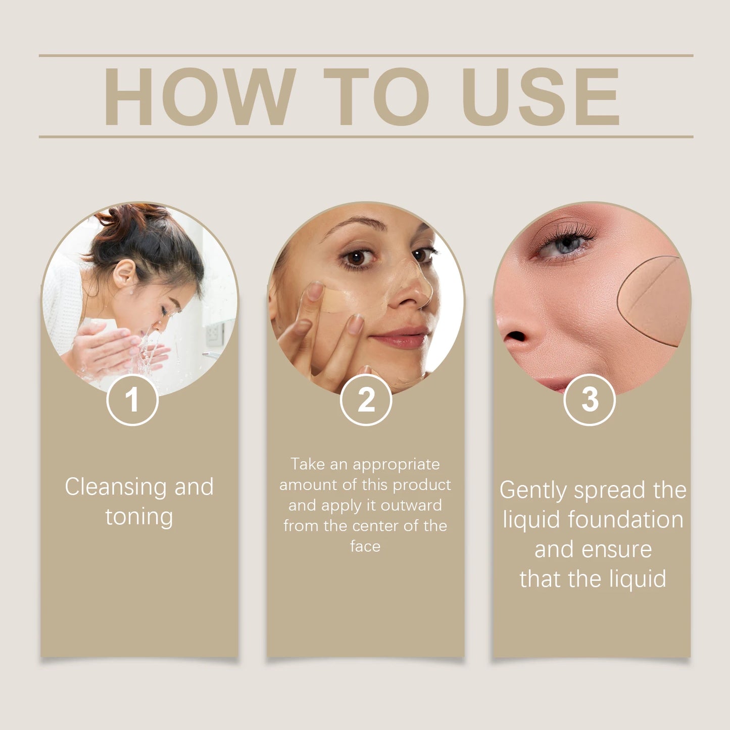 Color Changing Liquid Foundation Moisturizing Long Lasting No Creasing Waterproof Brightening Concealer Feamle Makeup Product