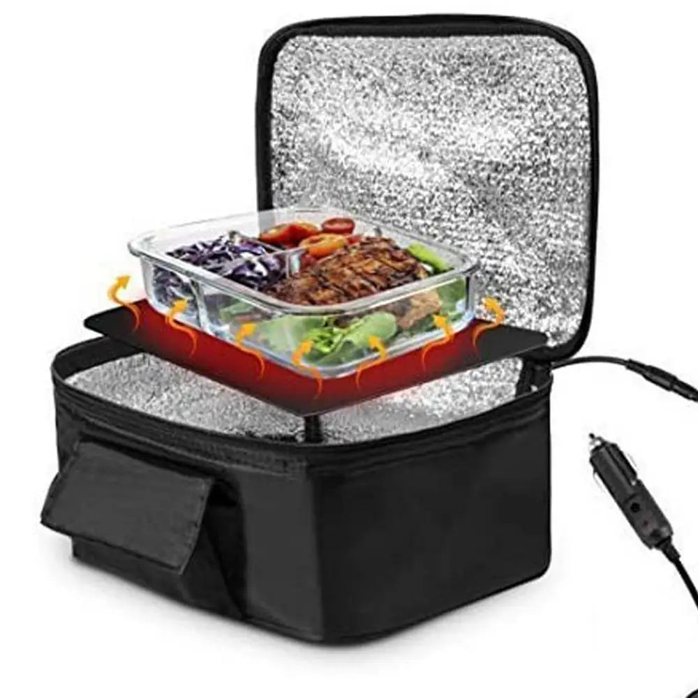 Portable 12V Personal Food Warmer Oven Car Heating Lunch Box Electric Slow Cooker For Road Trip Camping Picnic Traveling