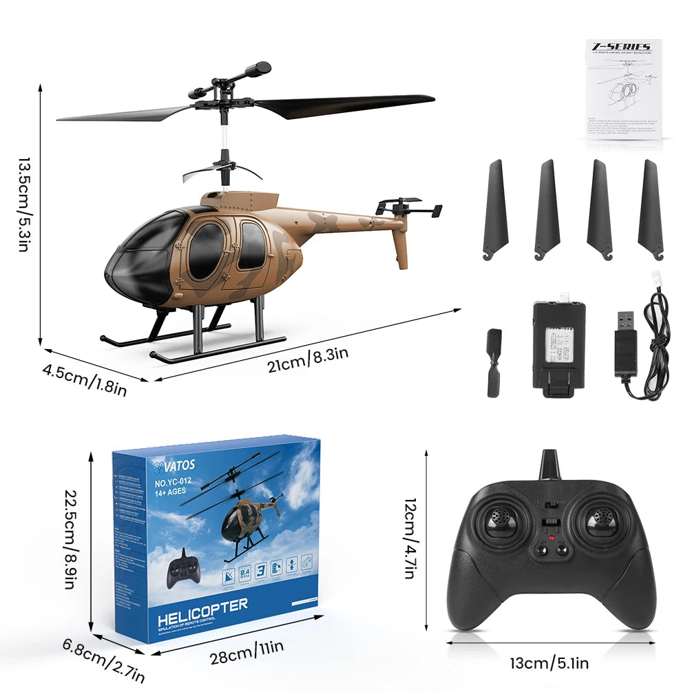 Vatos Remote Controlled Helicopter Camouflage 2.4GHz RC Toy