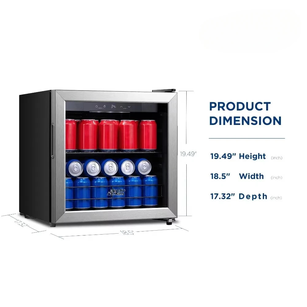 48-Can Beverage Fridge & Cooler with Electrical Control, Stainless Steel Look, ARV48B1AST