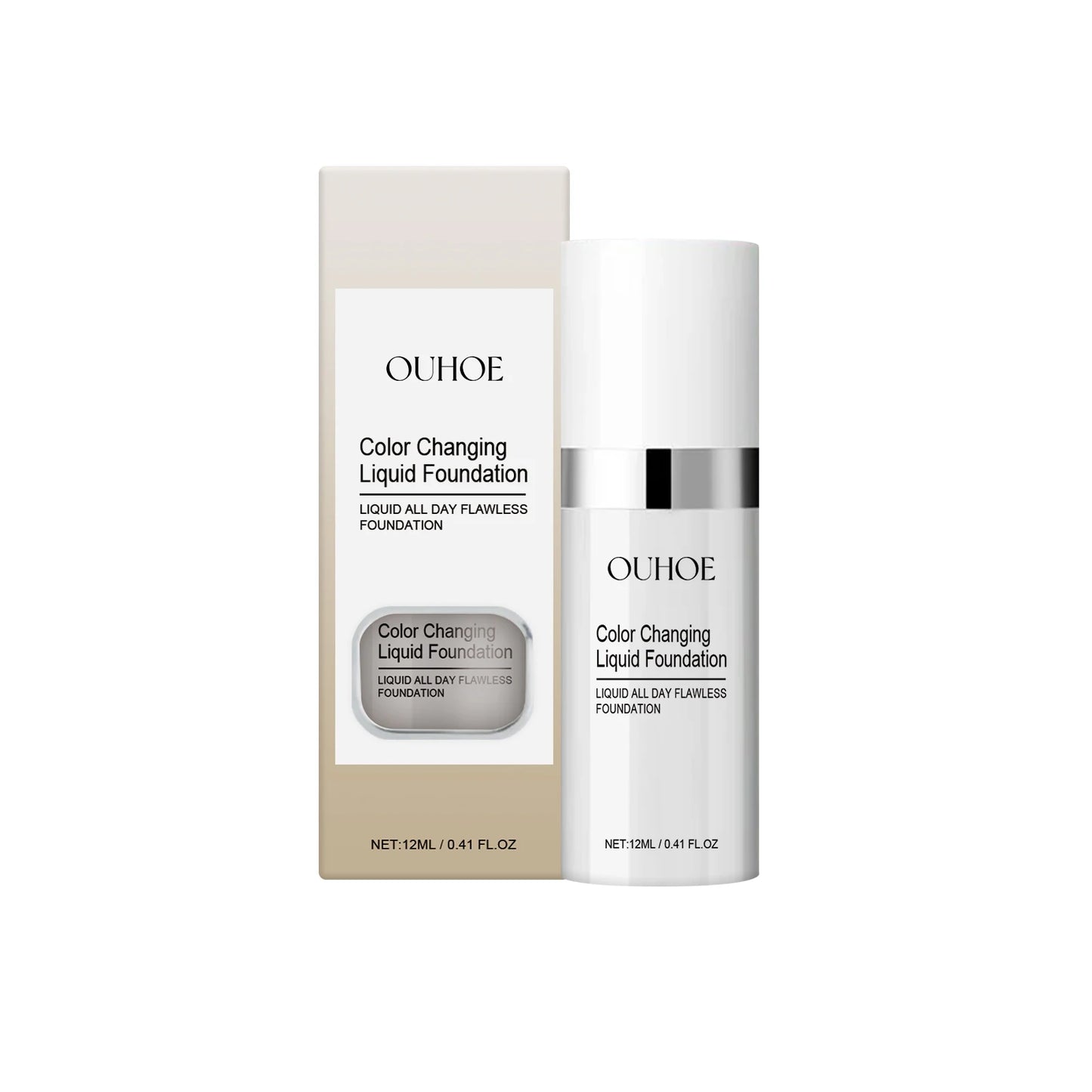 Color Changing Liquid Foundation Moisturizing Long Lasting No Creasing Waterproof Brightening Concealer Feamle Makeup Product