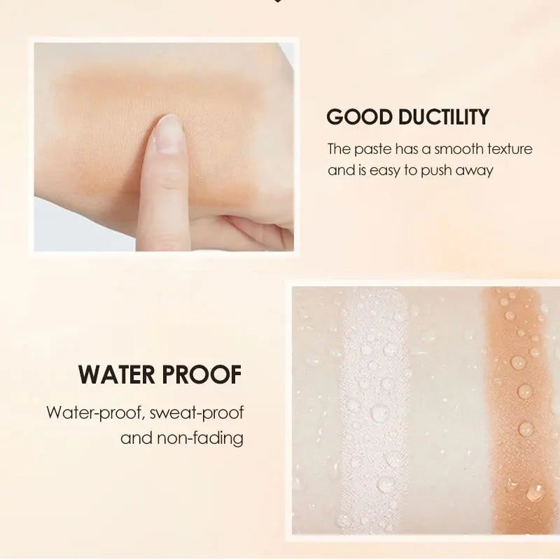 Double Head Concealer Stick Waterproof No Creasing Long-lasting Moisturizing No Separation Fullcoveage Female Makeup Products