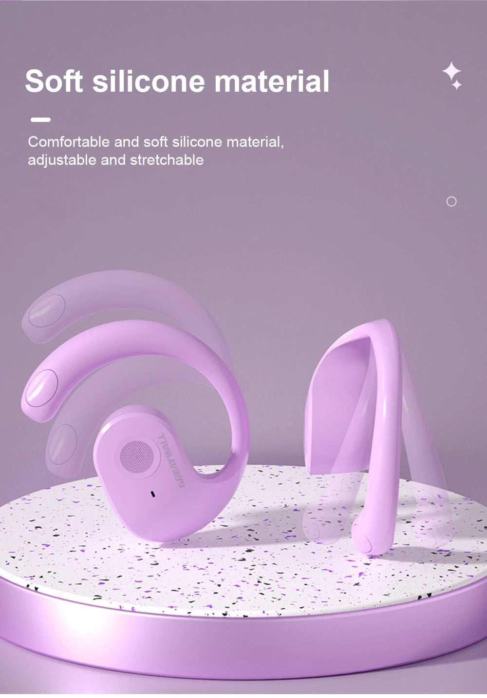 GreatWall AI Real-Time Translation Wireless Bluetooth Earphones Supporting Over 100 Voice Languages Translation Headphones