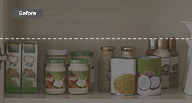 Cabinet Organizer Shelf, Set of 4 Kitchen Counter Shelves, Kitchen Storage