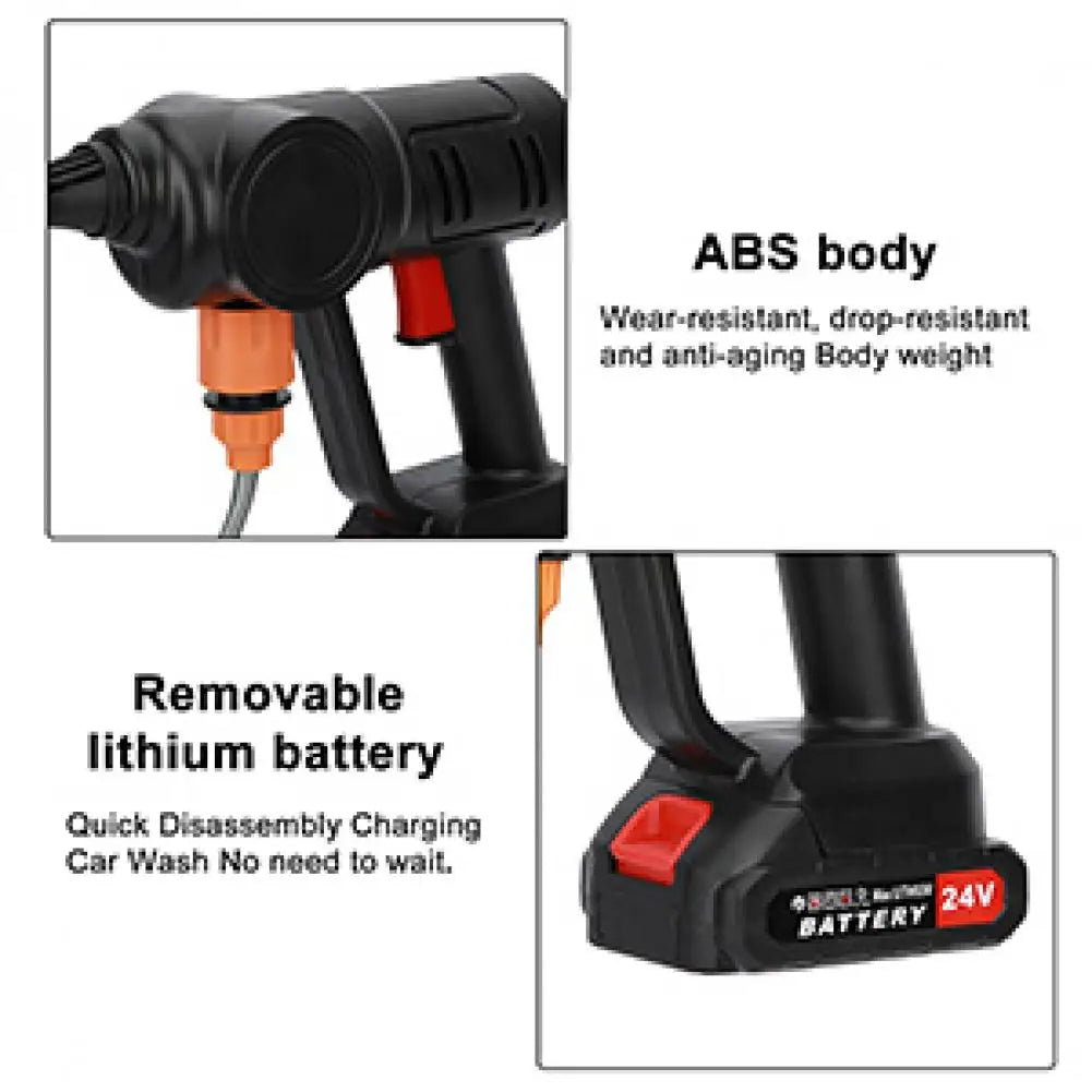 180w Brushless High Pressure Car Washer Gun Electric Garden Washing Water Wash Spray Gun With 2 Batteries 1 Charger Bucket Pipe