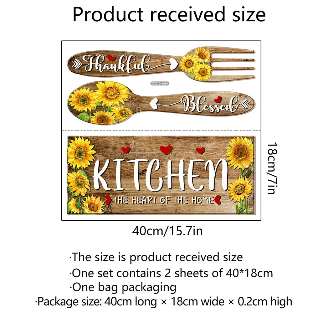 Restaurant Kitchen Wall Stickers Room Wall Decoration Stickers For Bedroom Study Entrance Hallway