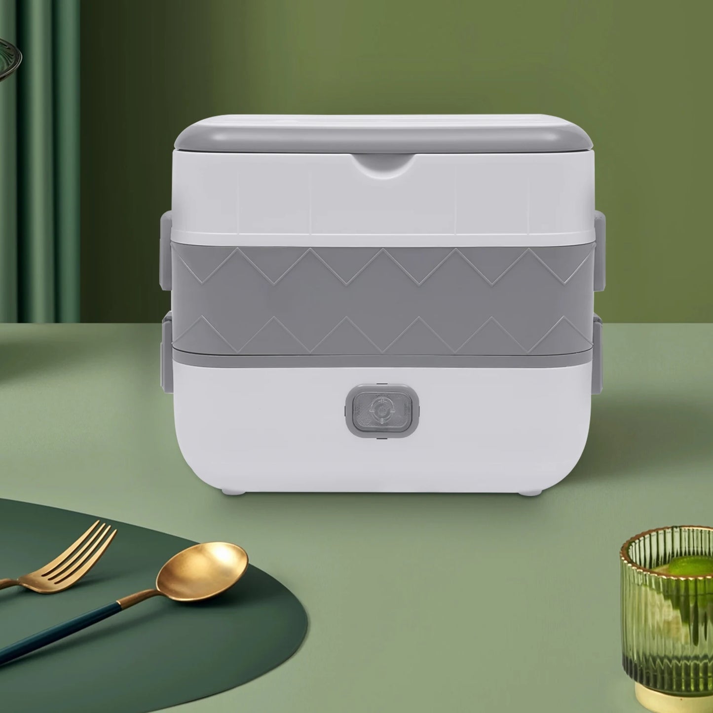 200w Portable Food Insulated Lunch Box, Double-Layer Electric Lunch Box