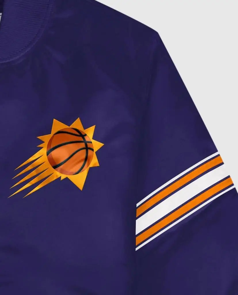 Starter | Men's Phoenix Suns Satin Full-Snap Jacket In Purple