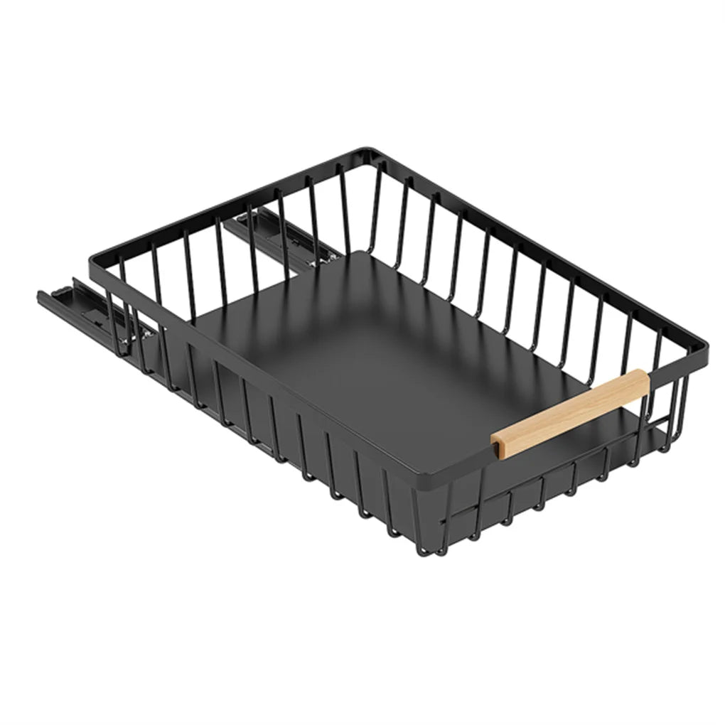 Pull Out Cabinet Organizer, Metal Slide Out Drawers for Cabinets, Sliding Drawers Adhesive Nano Film Roll out Shelf for Kitchen
