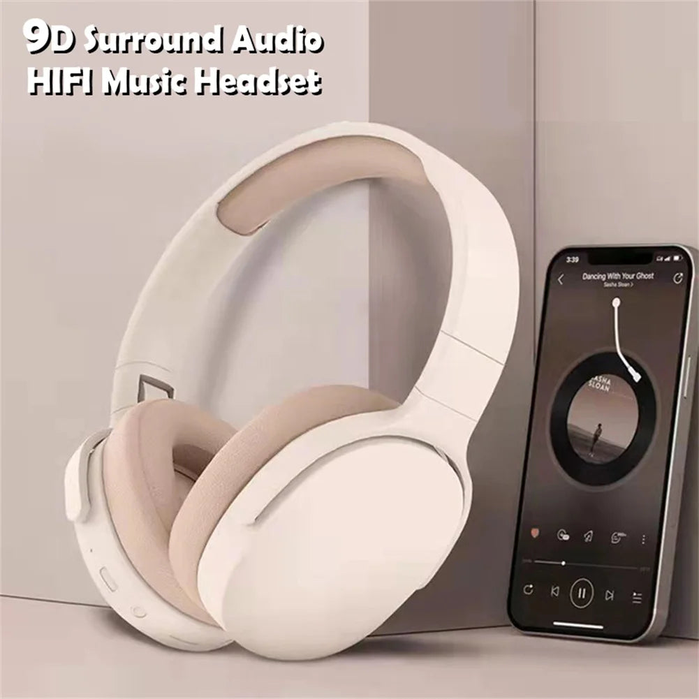 Wireless Headphones Bluetooth-compatible Headset Stereo Hifi Subwoofer Gaming Headphones TF/AUX Music Player With Microphone