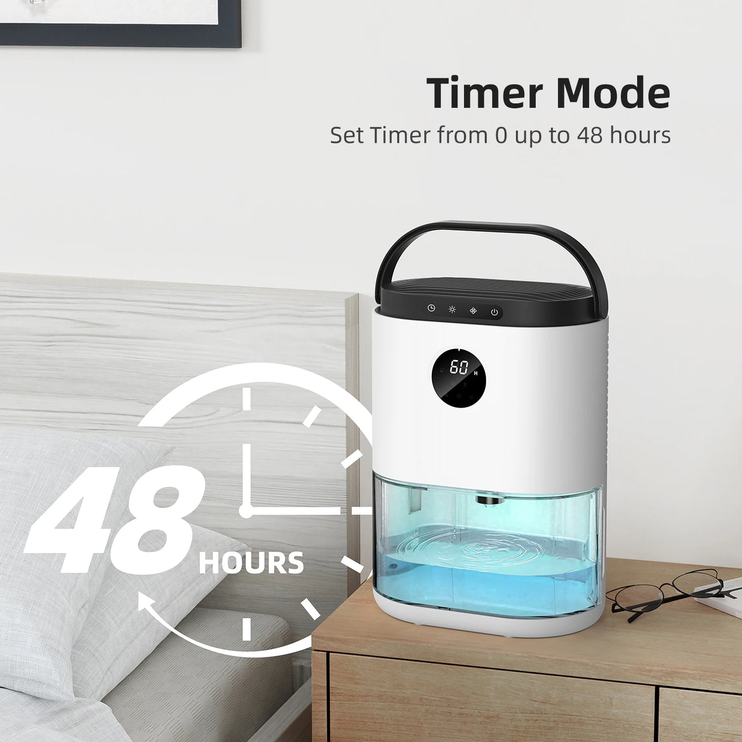 80oz Dehumidifiers for Home Appliances Auto Mode Ultra Quiet