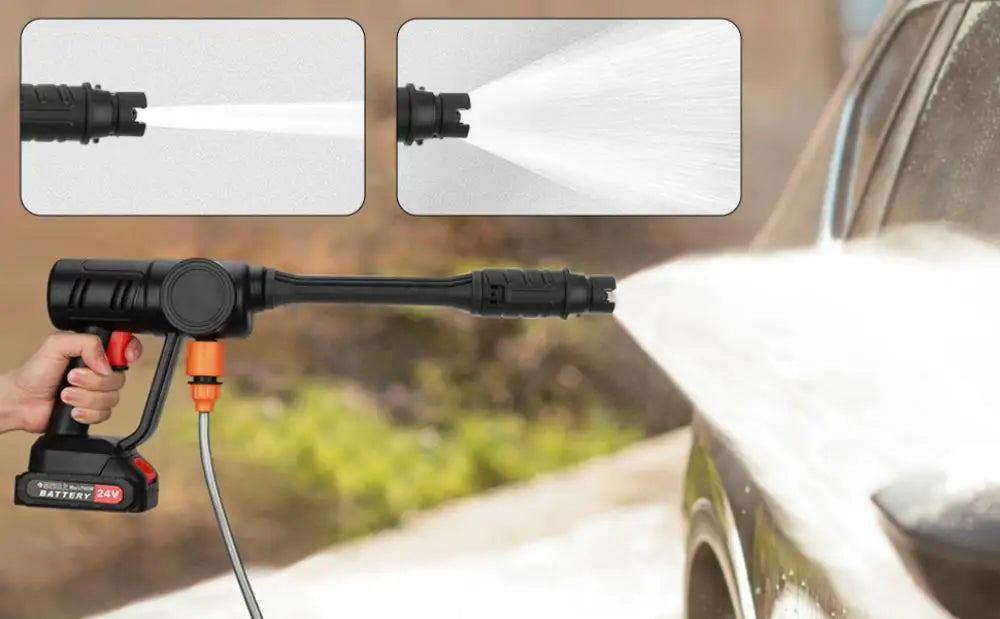 180w Brushless High Pressure Car Washer Gun Electric Garden Washing Water Wash Spray Gun With 2 Batteries 1 Charger Bucket Pipe