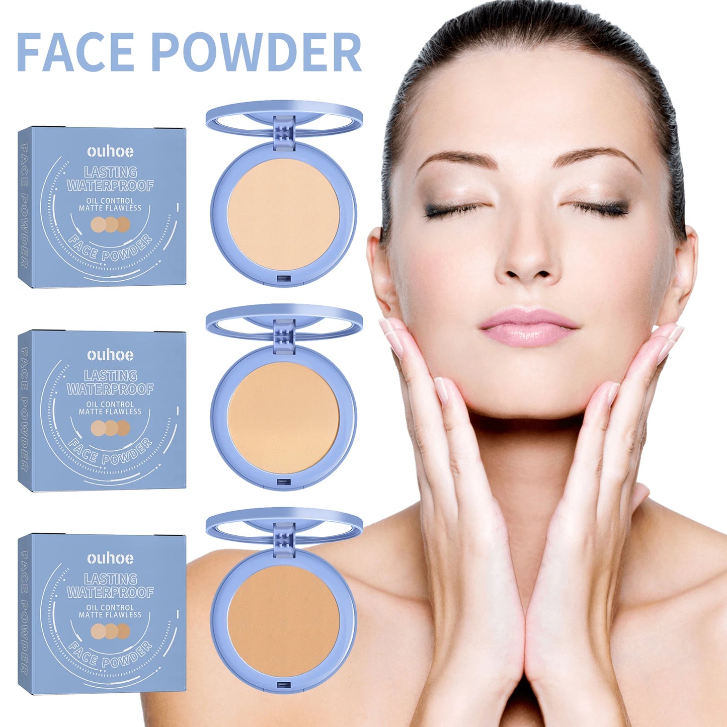 Face Loose Powder Quicksand Setting Spray Freshing Foundation Matte Oil Control Lasting Waterproof Makeup Facial Setting Powder
