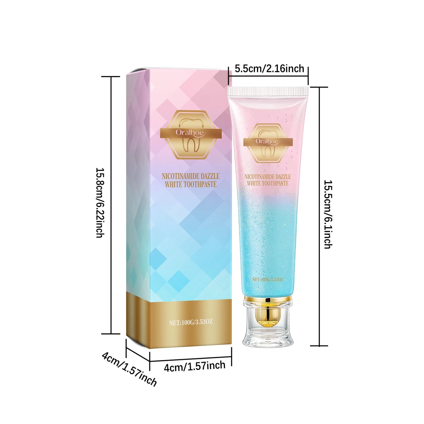 Oralhoe Niacinamide Toothpaste Remove Plaque Brightening Mint