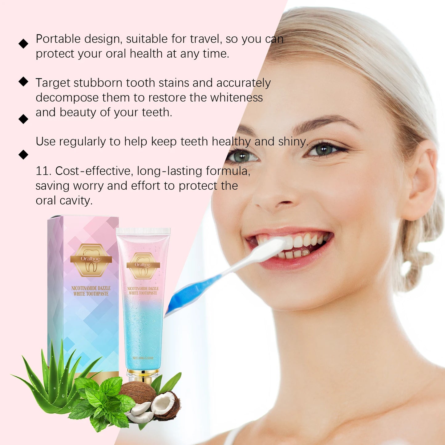 Oralhoe Niacinamide Toothpaste Remove Plaque Brightening Mint