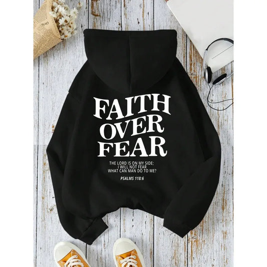 Women's hooded wool sweatshirt with slogan print, long sleeved top; Letter pullover hoodie, casual and fashionable