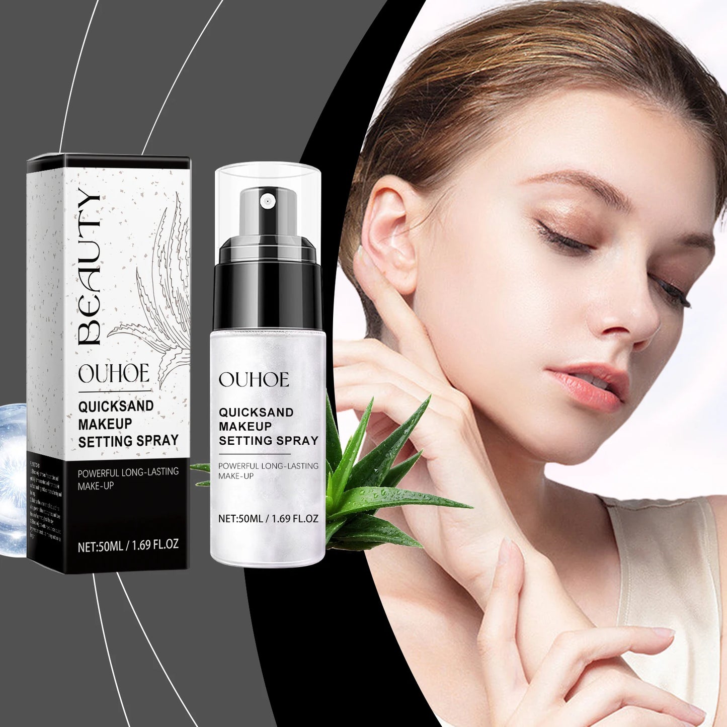 Face Loose Powder Quicksand Setting Spray Freshing Foundation Matte Oil Control Lasting Waterproof Makeup Facial Setting Powder