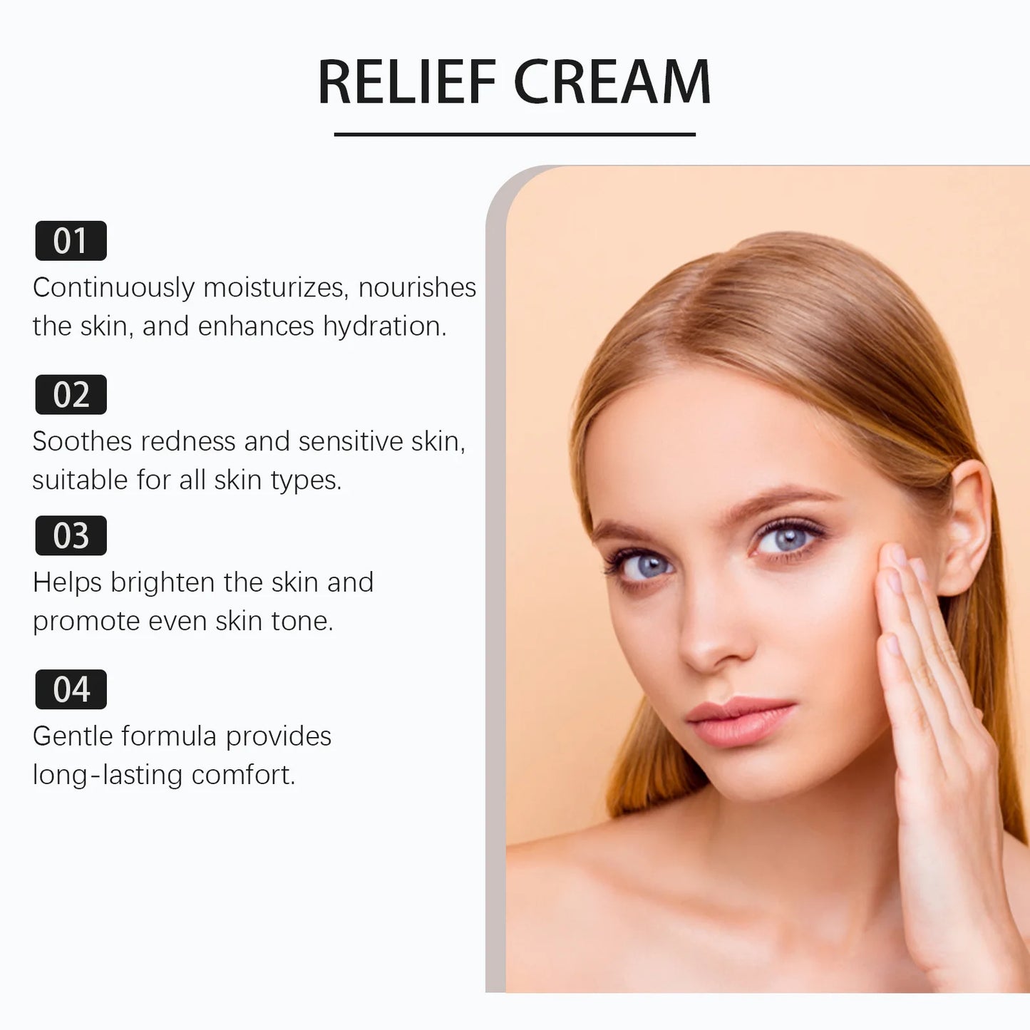 Ouhoe 50g 345 Relief Cream Brightening Skin Moisturizer