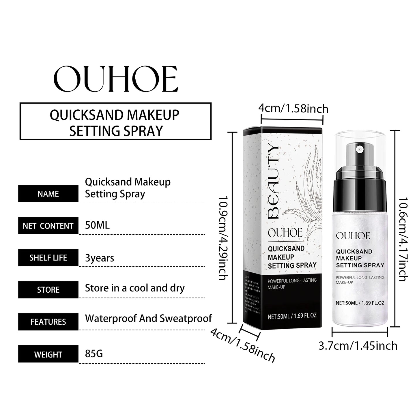 Face Loose Powder Quicksand Setting Spray Freshing Foundation Matte Oil Control Lasting Waterproof Makeup Facial Setting Powder