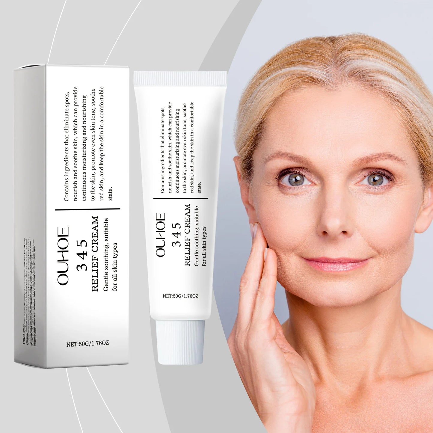 Ouhoe 50g 345 Relief Cream Brightening Skin Hydrate
